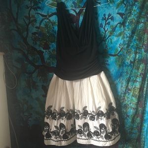 Black and White Floral Dress